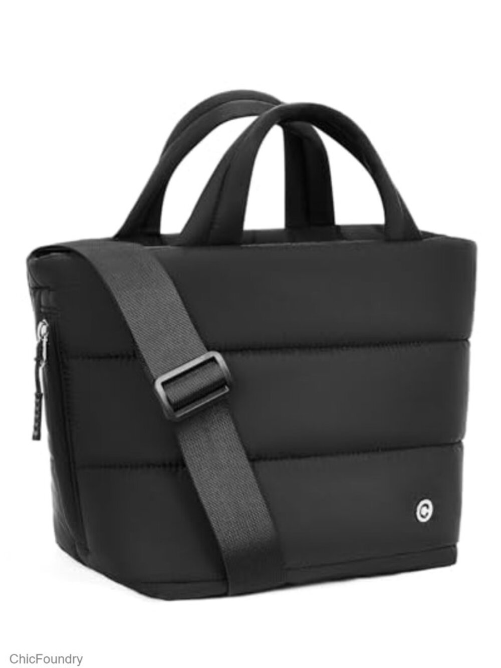 Quilted Puffer Tote Bag Crossbody Satchel Nylon Travel Handbag